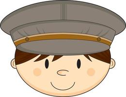 Cartoon Army Officer Military History Illustration vector