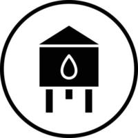 Water Tower Vector Icon Design