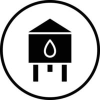 Water Tower Vector Icon Design