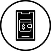 Mobile Wallet Vector Icon Design