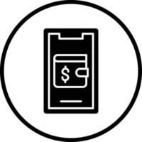 Mobile Wallet Vector Icon Design