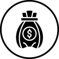 Money Bag Vector Icon Design