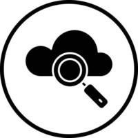 Cloud Search Vector Icon Design