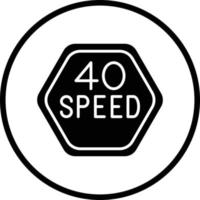 40 Speed Limit Vector Icon Design