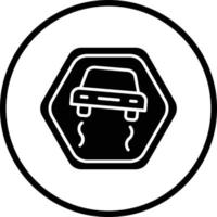 Slippery Road Vector Icon Design