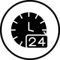 Diseño de icono de vector de 24 horas