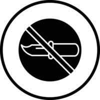 No Weapons Vector Icon Design