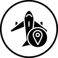 Flight Location Vector Icon Design