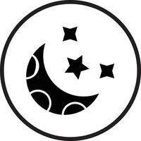 Crescent Moon Vector Icon Design