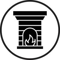 Fireplace Vector Icon Design