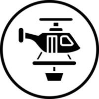 Firefighter Helicopter Vector Icon Design