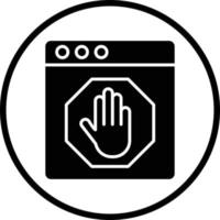 AD Blocker Vector Icon Design