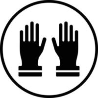 Working Gloves Vector Icon Design
