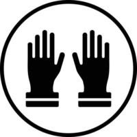 Working Gloves Vector Icon Design