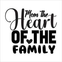 mom typography design for t-shirt, cards, frame artwork, bags, mugs, stickers, tumblers, phone cases, print etc. vector