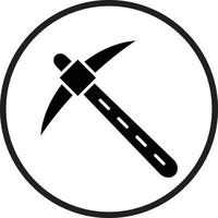 Pickaxe Vector Icon Design