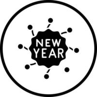 Happy New Year Vector Icon Design