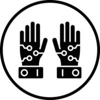 diseño de icono de vector de guantes con cable