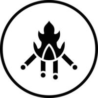 Campfire Vector Icon Design