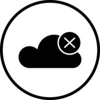 Cloud Delete Vector Icon Design