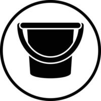 Water Bucket Vector Icon Design