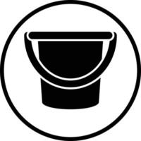 Water Bucket Vector Icon Design