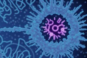 coronavirus 2019-nCoV. resumen antecedentes. diseño elemento para gráficos obras de arte.resumen fractal. gripe virus. generativo ai foto