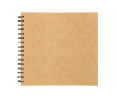 blank sketchbook Covered with separate brown paper on a transparent background.png png