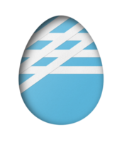 leggero blu carta tagliare per modulo un Pasqua uovo modello. trasparente sfondo png