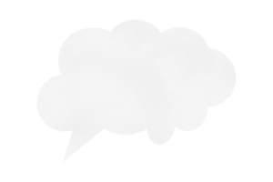 white paper clouds speech bubble image isolated on transparent background Communication bubbles png