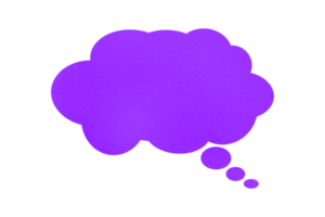 purple paper clouds speech bubble image isolated on transparent background communication bubble png