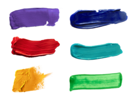 multicolored brushes isolated on transparent background multicolored watercolor ,png png