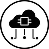 diseño de icono de vector de computación en la nube