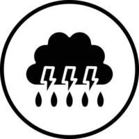Thunderstorm Vector Icon Design