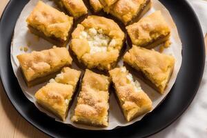 Traditional turkish dessert baklava with cashew, walnuts. Homemade baklava with nuts and honey. photo