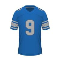 Realistic American football shirt of Detroit, jersey template vector