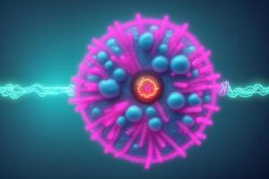 coronavirus 2019-nCoV. resumen antecedentes. diseño elemento para gráficos obras de arte.resumen fractal. gripe virus. generativo ai foto