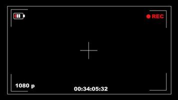 Modern video camera viewfinder frame vector