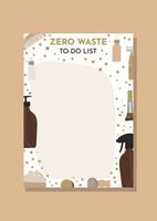 Zero waste to do list vector