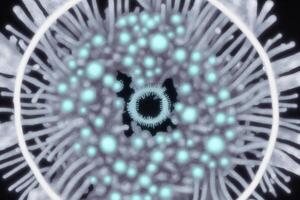 coronavirus 2019-nCoV. resumen antecedentes. diseño elemento para gráficos obras de arte.resumen fractal. gripe virus. generativo ai foto