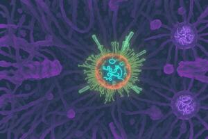 coronavirus 2019-nCoV. resumen antecedentes. diseño elemento para gráficos obras de arte.resumen fractal. gripe virus. generativo ai foto