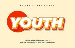maravilloso juventud editable texto efecto modelo vector