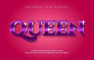 elegant queen editable text effect template vector