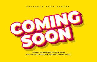 Coming soon editable text effect template vector