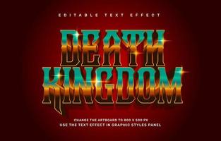 Death Kingdom editable text effect template vector