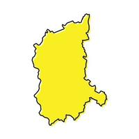 Simple outline map of Lubusz is a region of Poland vector