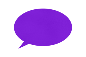 rond violet papier avec séparé discours bulles sur une transparent Contexte la communication bulle conception png