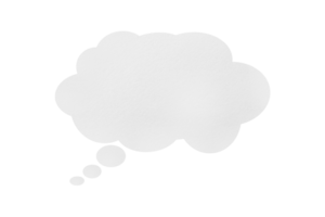 white paper clouds speech bubble image isolated on transparent background Communication bubbles png