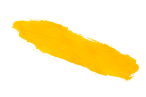 amarelo escova isolado em transparente fundo amarelo aquarela, png