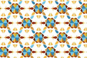 Retro Seamless Pattern in Orange, Brown, and Beige abstract geometric Background. 60s and 70s Retro style and Aesthetic. vector